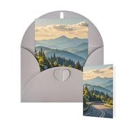 Thinking of You - Tarjetas de felicitación de cumpleaños con sobres, tarjetas en blanco de Blue Ridge Parkway Mountains para todas las ocasiones, tarjeta de agradecimiento para invitaciones de boda