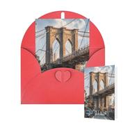 Thinking of You - Tarjetas de felicitación de cumpleaños con sobres, tarjetas en blanco del puente de Brooklyn para todas las ocasiones, tarjeta de agradecimiento para invitaciones de boda, Navidad