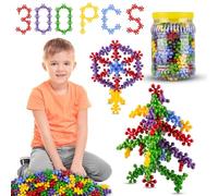 thinkmaster Bloques de construcción para niños pequeños 300 Piezas - Toy Building Kits -Juguetes Stem entrelazados