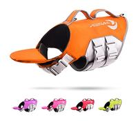 ThinkPet Chaleco Salvavidas para Perros Chaqueta Ligera Reflectante Chaleco Flotante Ajustable Chaqueta de Seguridad reflectora para Perros pequeños Medios Grandes