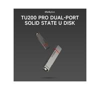 thinkplus TU200 Pro 1TB USB3.2/Type-C Dual-port Portable Solid State U Disk Metal USB Flash Drive High-speed Transmission Grey