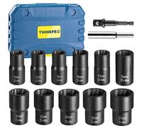 THINKPRO Herramienta de extracción de tuercas de lengüeta, juego de 13 piezas de tuercas de lengüeta, kit de extractor de tuercas de perno de accionamiento de 1/2 pulgada, removedor de tuercas de