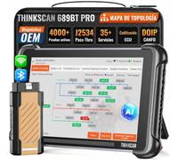 THINKSCAN 689BT Pro con Mapa de Topología Versión Mejorada del 689BT | Diagnóstico Asistida por IA, Compatibilidad con J2534 Pass-Thru, Codificación de ECU, más de 35 Funciones de Servicio