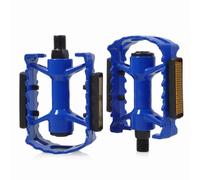 ThinkTop Pedales de bicicleta para niños, aleación de aluminio, ultra fuerte, conector de eje de 12 mm o 12 mm, plataforma plana para bicicleta de niños y niñas de 12 a 14 pulgadas (azul)