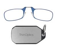 ThinOptics Gafas de Lectura Ultrafinas con Estuche Llavero +1.00 - Gafas sin Patillas Compactas para Llevar en Llaves o Cartera - Portátiles, Ligeras y Resistentes, Siempre Contigo