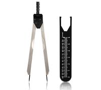 Thinp 1 Pieza Ekg Calibrador Ekg Calibre Herramienta de Medición Ekg Brújula Acero Inoxidable Dibujo Electrocardiograma Divider Ekg Scaler Dibujo Divider, para la medición Electrocardiógrafo(Black)