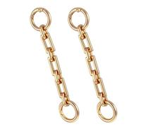Thinp 2 extensiones de bolsillo doradas, cadenas de extensión de metal para monedero, extensor de monedero, cadena de extensión de bolsillo para correas de bolsillo, accesorios de repuesto (120 mm)
