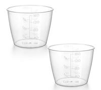 Thinp 2 tazas medidoras de plástico para arroz, 160 ml, taza medidora de doble escala, tazas medidoras de lavandería, tazas medidoras de repuesto para arroz, medición de ingredientes líquidos secos