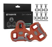Thinvik Calas de Ciclismo para Look Keo Pedales, Calas de Carretera con Diseño de Goma Antideslizante, Juego de Calas para Ciclismo en Interior y Exterior - Ángulo de Giro de 9°