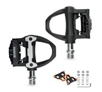 Thinvik Pedales de Carretera para Shimano SPD-SL - Calas Incluidas, Tensión Ajustable 6°, Pedales 9/16'' Eje de 53 mm