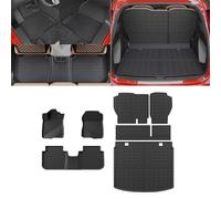Thinzyou Floor Mats Compatible with 2023 2024 2025 Honda CRV (Include Hybrid) Trunk Mat Cargo Liner All Weather Back Seat Cover CR-V Accessories (Upper Deck, Trunk Mat+Backrest Mats+Floor Mats)