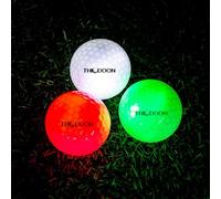 THIODOON Bolas de Golf Luminoso LED de Iluminación de Golf para la Práctica Nocturna de Larga Distancia Brillantes Intermitentes Deportes 6 Colores Para su Elección (Paquete de 3: rojo, verde, blanco)