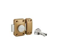 THIRARD 00057610 - Cerradura de puerta de entrada de tránsito 2 con botón y cilindro 65 mm - Caja de acero sellada - Tipo de pestillo: botón + cilindro 65 mm - Cerraduras - Transit 2, dorado