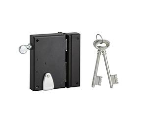 THIRARD 00900132 - Cerradura de pared 70 x 110 mm derecha - Baúl y gatillo de acero cammolido - Versión recta - Cierre Apliques - Aplique Vertical