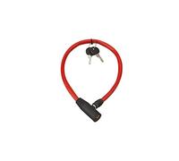 THIRARD - Antirrobo de Bicicleta con Llave - Cuerda de Acero - Sistema de Seguridad con 2 Llaves Niqueladas - Revestimiento de PVC - Mecanismo a Goupilles - Largo 0.50 m - Ø 5 mm - Negro