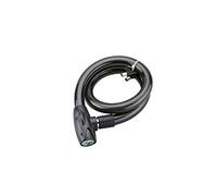 THIRARD - Antirrobo de Llave en Cable de Acero con Funda de PVC - Para Bicicleta y Moto - Resistente a Intentos de Corte - Longitud 1 m - Ø 25 mm - Negro - con 2 Llaves Incluidas