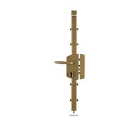 THIRARD - Caja de Cerradura en Superficie Melissa con Manilla para Puerta de Entrada - Derecha - 3 Puntos - Puerta de 1,95 m a 2,2 m - Eje 50 mm - Oro - Mecanismo de 1/2 Vuelta - Cerrojos en Acero