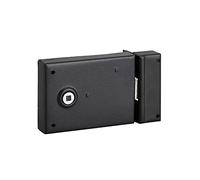 THIRARD - Cerradura Horizontal de Superficie con Manilla - Para Puerta Interior - Reversible - Pestillo 1/2 Vuelta - Eje 85 mm - Cuadrado 6 mm - 110 x 80 mm - Negro