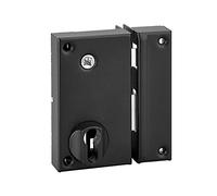 THIRARD - Caja de cerradura vertical con aplique doble entrada de batidor para entrada, eje 45 mm, recto, 75 x 130 mm, negro