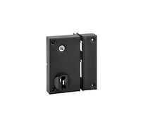 THIRARD - Caja de cerradura vertical con aplique doble entrada de batidor para entrada, eje 45 mm, recto, 75 x 130 mm, negro