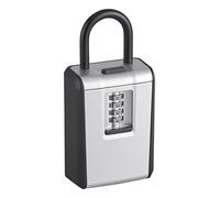 THIRARD - Caja de Llaves con Combinación - Modelo Duo - Asa de Acero Desmontable - Acero - Uso Interior y Exterior - Segura - 4 Dígitos Modificables - 105 x 145 mm - Gris/Negro