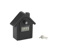 THIRARD - Caja de Llaves Forma de Casa - Modelo Fantasía - Acero - Uso Interior y Exterior - Segura - 4 Dígitos Modificables - 2 Llaves de Rescate - 52 x 135 mm - Negro Satinado