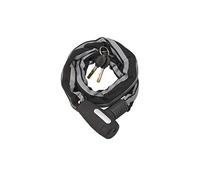 THIRARD - Candado Antirrobo con Cadena Cuadrada - Acero - Cierre con Llave 2 Llaves Incluidas - Motos, Bicicletas, Scooters, Barreras - Ø 6 x 6 x 900 mm - Revestimiento de Nylon - Negro
