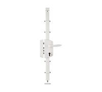 THIRARD - Cerradura de Superficie Melissa para Puerta de Entrada - Apertura Izquierda - 3 Puntos - Para Puertas de 1,95 m a 2,2 m - Eje 50 mm - Caja 85 x 174 mm - Acero Lacado - Blanco