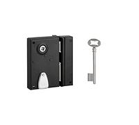 THIRARD - Cerradura Vertical de Sobreponer con Llave y Manilla para Puerta Interior Derecha - Cuadrado 7 mm - Eje 40 mm - 110 x 70 mm - Negro - 1 Llave - Mecanismo a 1 Giro