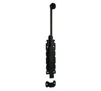 THIRARD - Cerrojo de Sobreponer Deslizante para Puerta Interior - Cuerpo y Cerradero de Acero 305 mm - Pestillo Plano Deslizante - Uso Vertical u Horizontal - Negro