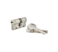 THIRARD - Cilindro de Cerradura Doble Entrada Federal S - Latón - Para Puerta de Entrada - 8 Pernos - Antiarranque, Antitaladro, Antiganzúa, Antirrotura, Anti-Snap - 30 x 30 mm - Gris