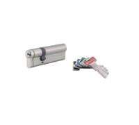 Cilindro de cerradura doble entrada, 30 x 60 mm, níquel, anti-arranque, anti-perforación, anti-perforación, anti-rocate, 5 llaves, alta seguridad, función desmontable, nivel de seguridad 8, THIRARD