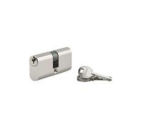 THIRARD - Cilindro de Seguridad Doble Entrada Ovala - Latón - Mecanismo 5 Pasadores - Protección Antirrobo - 30 x 30 mm - Amarillo/Dorado - Incluye 3 Llaves