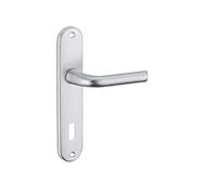 THIRARD - Conjunto de Manillas para Puerta Interior - Con Agujero de Llave - Cuadrado 7 mm - Entrecentros 165 mm - Acabado Anodizado Plata - Uso Puerta de Dormitorio