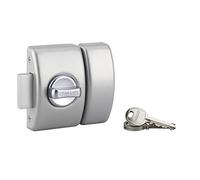 THIRARD FABRICANT DE SECURITE DEPUIS 1920 00971516 - Cerradura puerta de entrada, diseño de 5 pernos, 45 mm, plata, 3 llaves, tapa para maletero de acero sellado, tipo pestillo: botón + cilindro 45 mm, cerraduras - Diseño