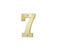 THIRARD - Número 7 - Latón - Para Atornillar - Dorado - Para Número de Casa y Placa de Dirección - Resistente a Intemperie - H.51 mm - Instalación Fácil