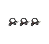 THIRARD - Pack de 3 Candados de Bicicleta con Llave - Cable de Acero Revestido de PVC - Cierre Seguro - 2 Llaves de Latón Niquelado - Soporte Incluido - 1.50 m - Ø 8 mm - Negro