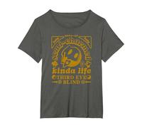 Third Eye Blind Semi-Charmed Melted Smiley Camiseta, Mujer Tallas Grandes, Asfalto, 1XL Grande