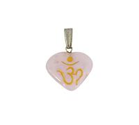 THIRD EYE CRYSTALS Collar con colgante de corazón de piedra de cuarzo rosa, joyería hecha a mano, regalo para mujeres, collar de cristal Lockat Feng Shui