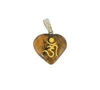 THIRD EYE CRYSTALS Collar con colgante de piedras preciosas de cristal con forma de corazón y ojo de tigre, joyería de cristal hecha a mano para regalo de cumpleaños, collar con medallón de cristal