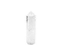 THIRD EYE CRYSTALS Varita de punta de cristal piedras preciosas naturales sólidas, 1 pieza de cuarzo transparente tallado a mano piedras pulidas torre buena suerte decoración Reiki piedra religiosa