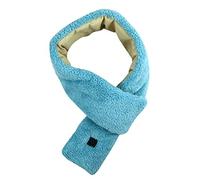 Third Gear - Pañuelo calefactor eléctrico con calefacción por USB, 5 V, portátil, para exteriores, protección para el cuello, compresa caliente, bufanda eléctrica Bvs299 (azul claro, talla única)