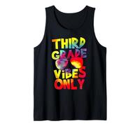 Third Grade Vibes Back To School Teacher Student Tie Dye Camiseta sin Mangas
