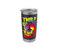 Third Grade Vibes Back To School Teacher Student Tie Dye Vaso térmico de acero inoxidable de doble pared