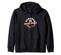 Third Grade Vibes Teacher Back To School Flores de tercer grado Sudadera con Capucha