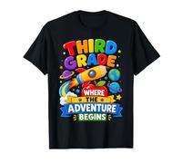Third Grade Where The Adventure Begins Space Back To School Camiseta