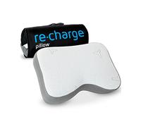 Third of Life Almohada Cervical Re-Charge Intense | Almohada ergonómica de Espuma viscoelástica con carbón de bambú | Almohada con tecnología innovadora para un sueño más Profundo y reparador | 50x30