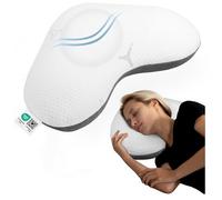 Third of Life Almohada para dormir de lado con tecnología Intense, desarrollada por expertos en sueño, almohada ergonómica de espuma viscoelástica para un sueño tranquilo, almohada cervical HWS