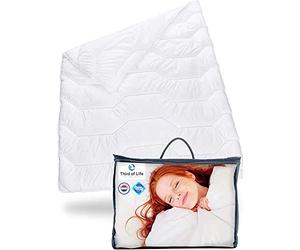 Third of Life Edredón de Verano 200x200 cm Blanco | Colcha Ligera con Control de la Humedad y Alta Transpirabilidad | Higiene Óptima para Personas Alérgicas | Nórdico para Noches de Verano Cálidas