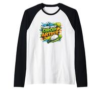 Third Shot Drop Artista Pickleball Player Art Camiseta Manga Raglan